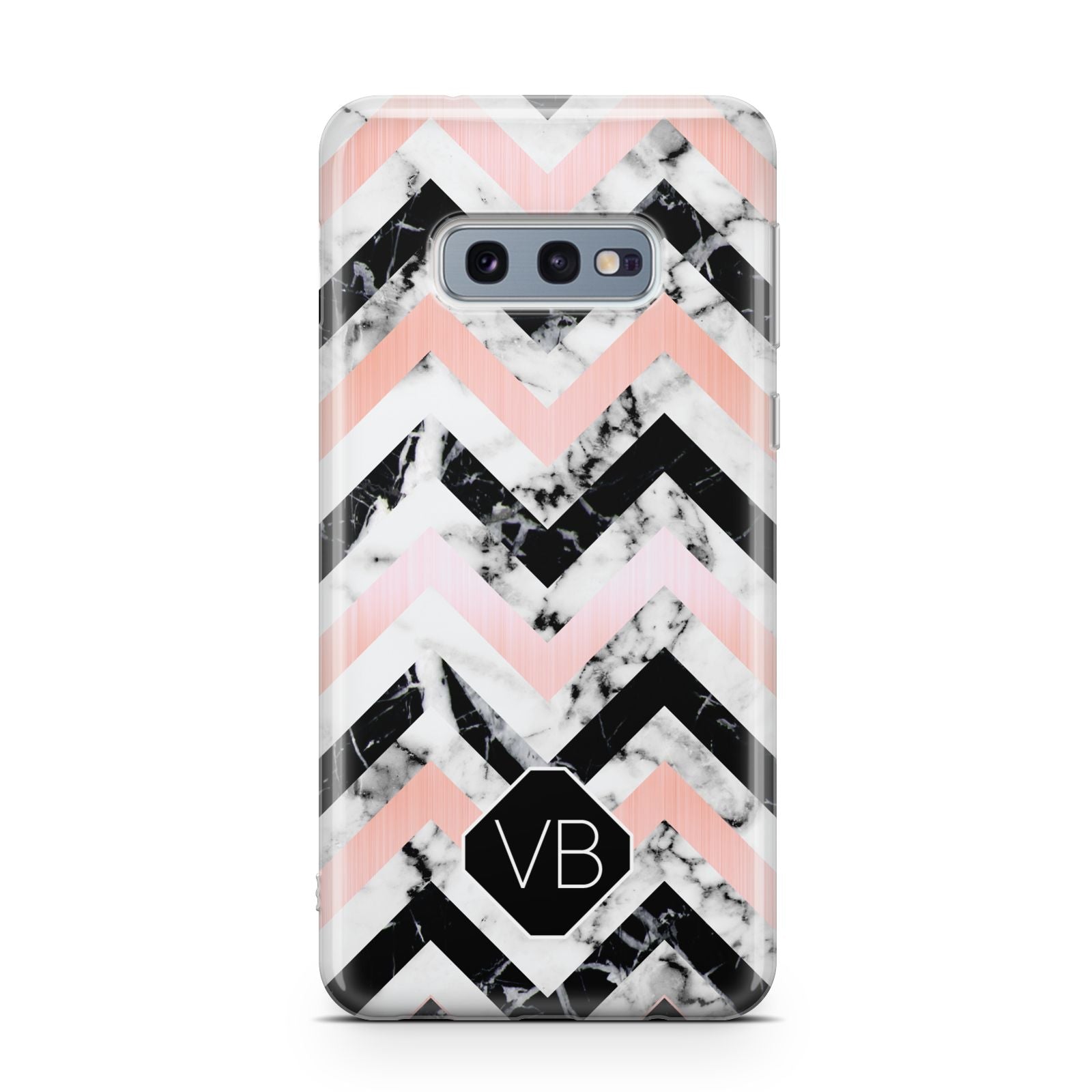 Personalised Marble Pattern Initials Samsung Galaxy S10E Case