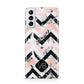 Personalised Marble Pattern Initials Samsung S21 Plus Case