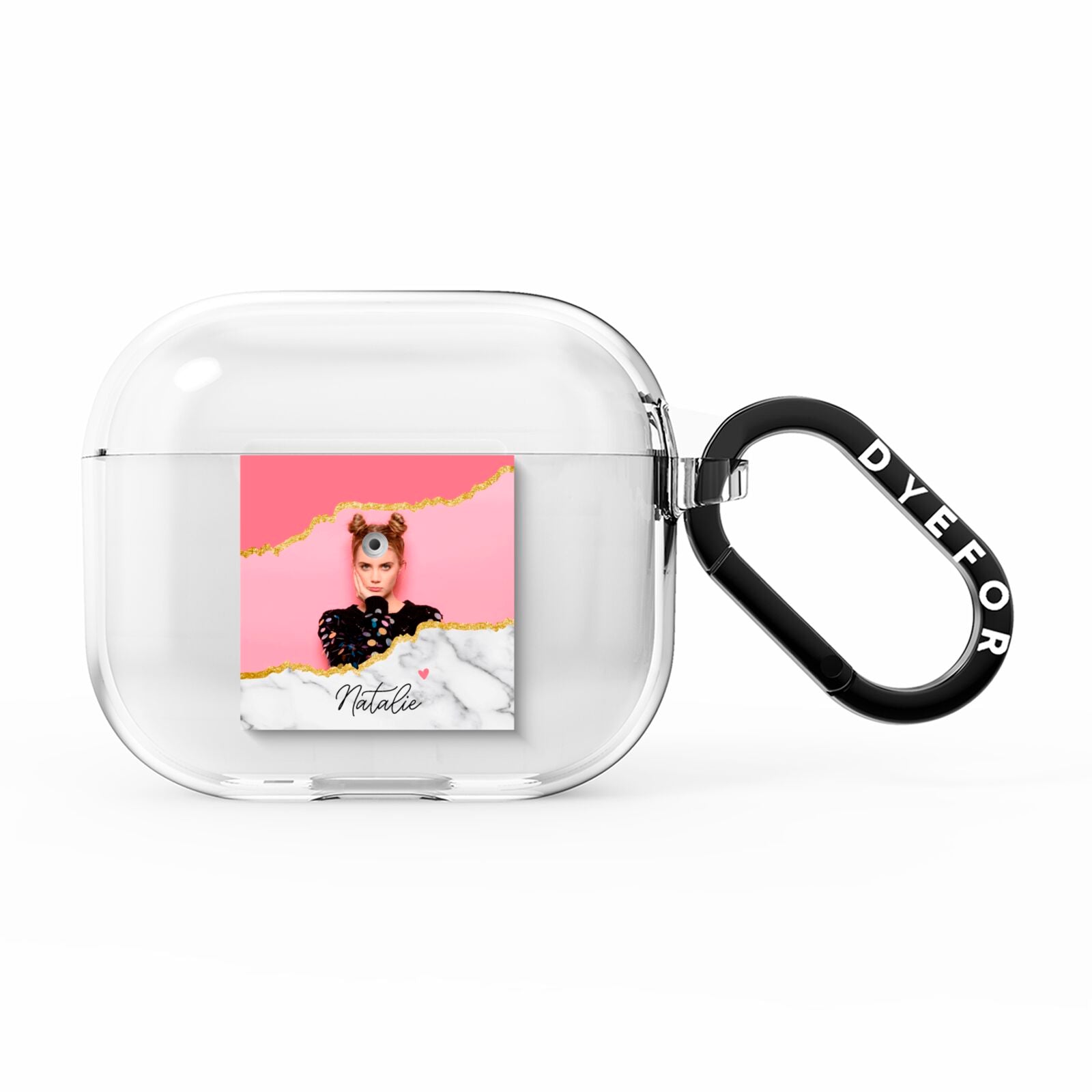 Personalised Marble Photo AirPods Clear Case 3rd Gen