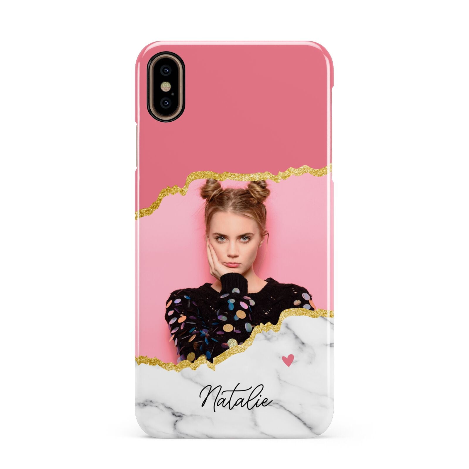 Personalised Marble Photo Apple iPhone Xs Max 3D Snap Case