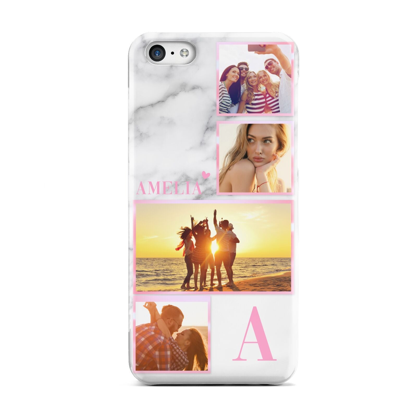 Personalised Marble Photo Collage Apple iPhone 5c Case