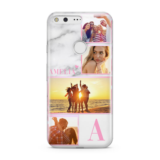 Personalised Marble Photo Collage Google Pixel Case