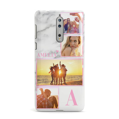 Personalised Marble Photo Collage Nokia Case