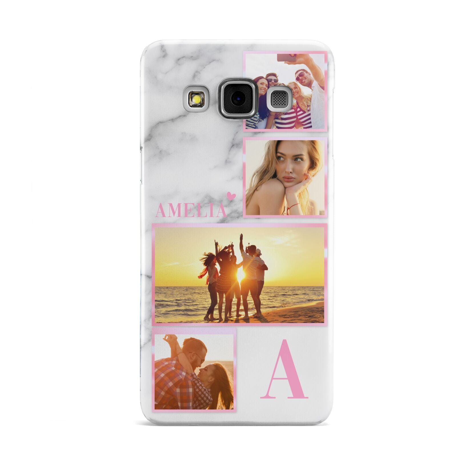 Personalised Marble Photo Collage Samsung Galaxy A3 Case
