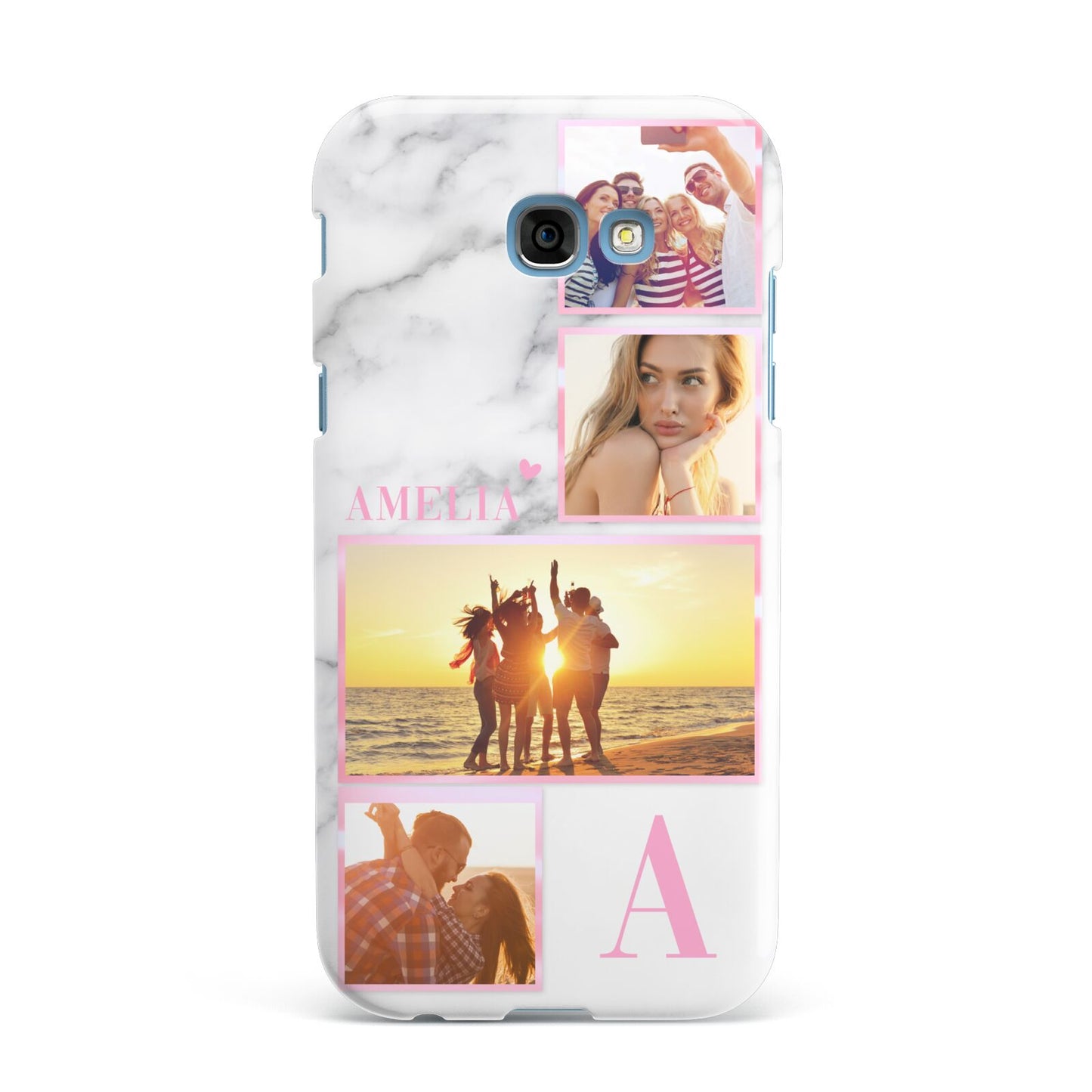 Personalised Marble Photo Collage Samsung Galaxy A7 2017 Case