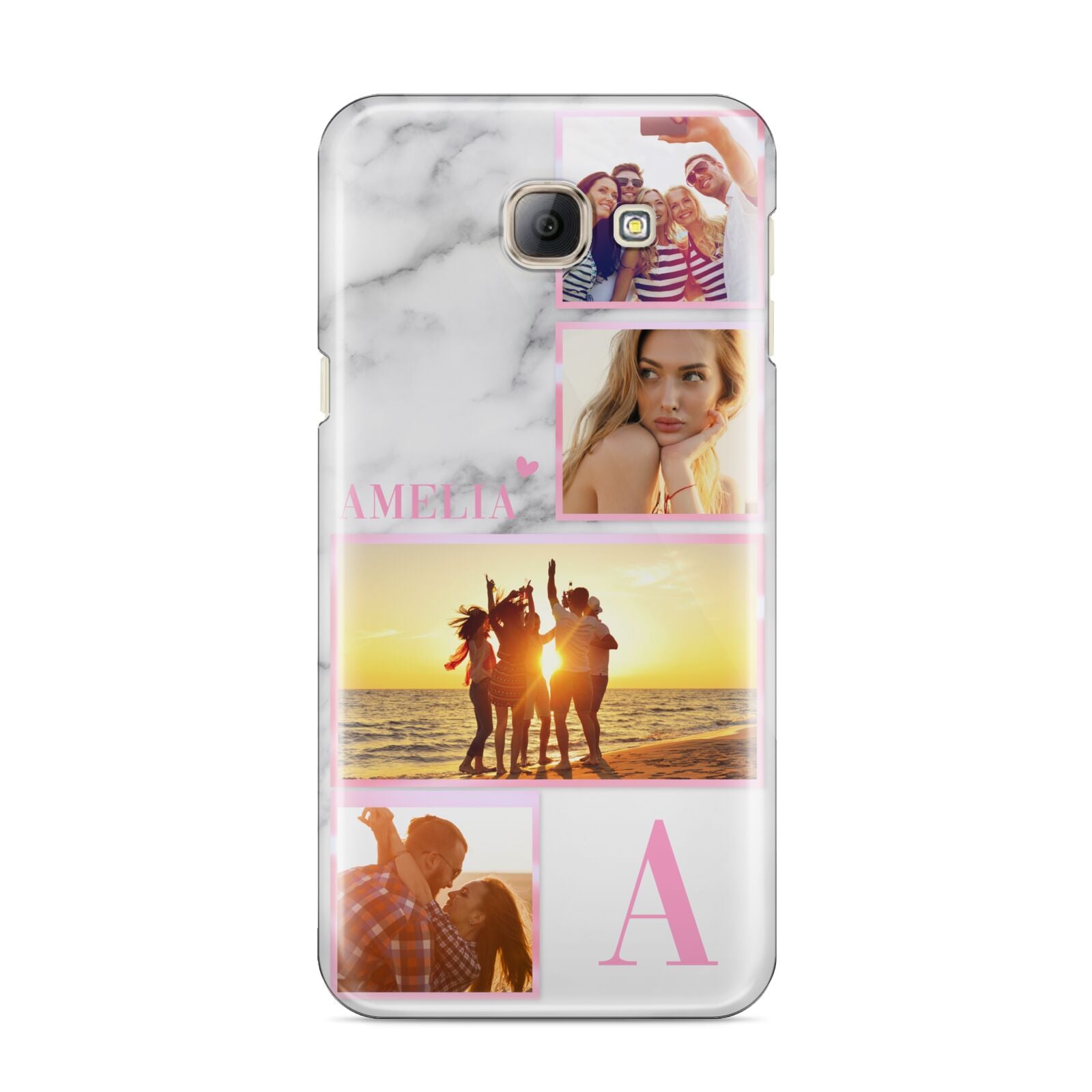 Personalised Marble Photo Collage Samsung Galaxy A8 2016 Case