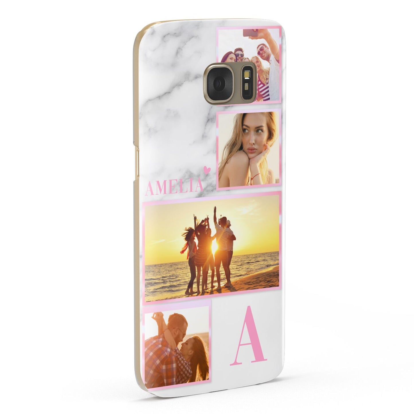 Personalised Marble Photo Collage Samsung Galaxy Case Fourty Five Degrees