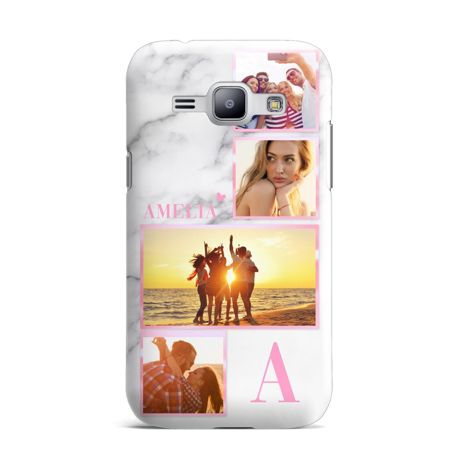 Personalised Marble Photo Collage Samsung Galaxy J1 2015 Case