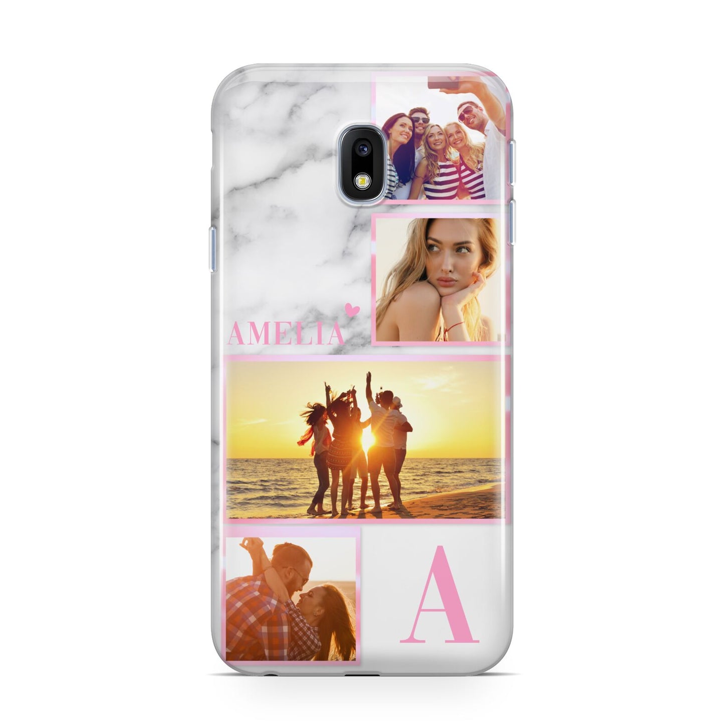 Personalised Marble Photo Collage Samsung Galaxy J3 2017 Case