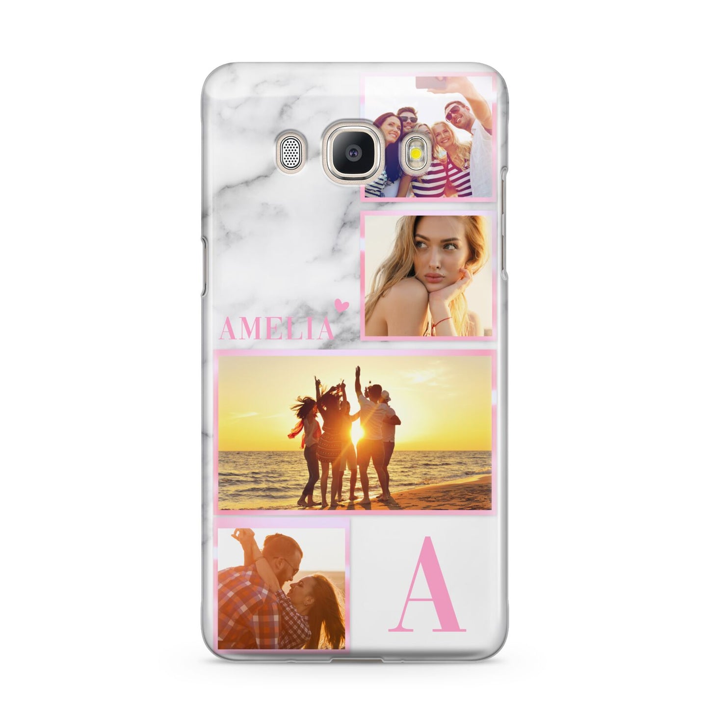 Personalised Marble Photo Collage Samsung Galaxy J5 2016 Case