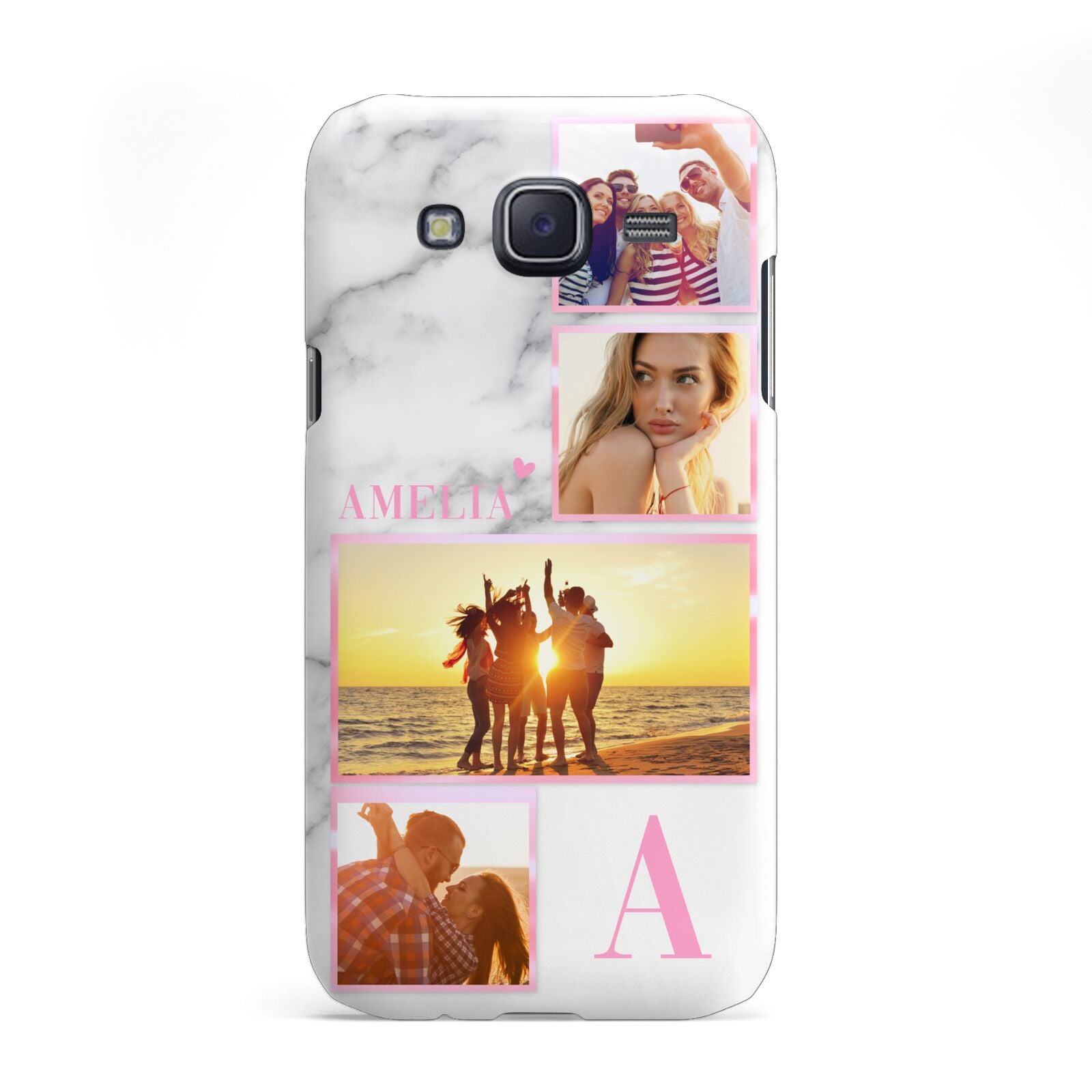 Personalised Marble Photo Collage Samsung Galaxy J5 Case