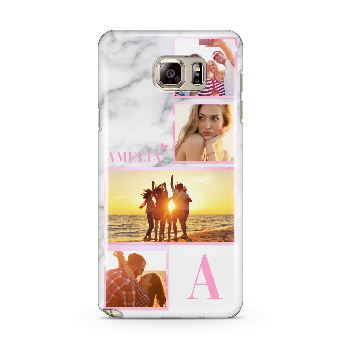Personalised Marble Photo Collage Samsung Galaxy Note 5 Case