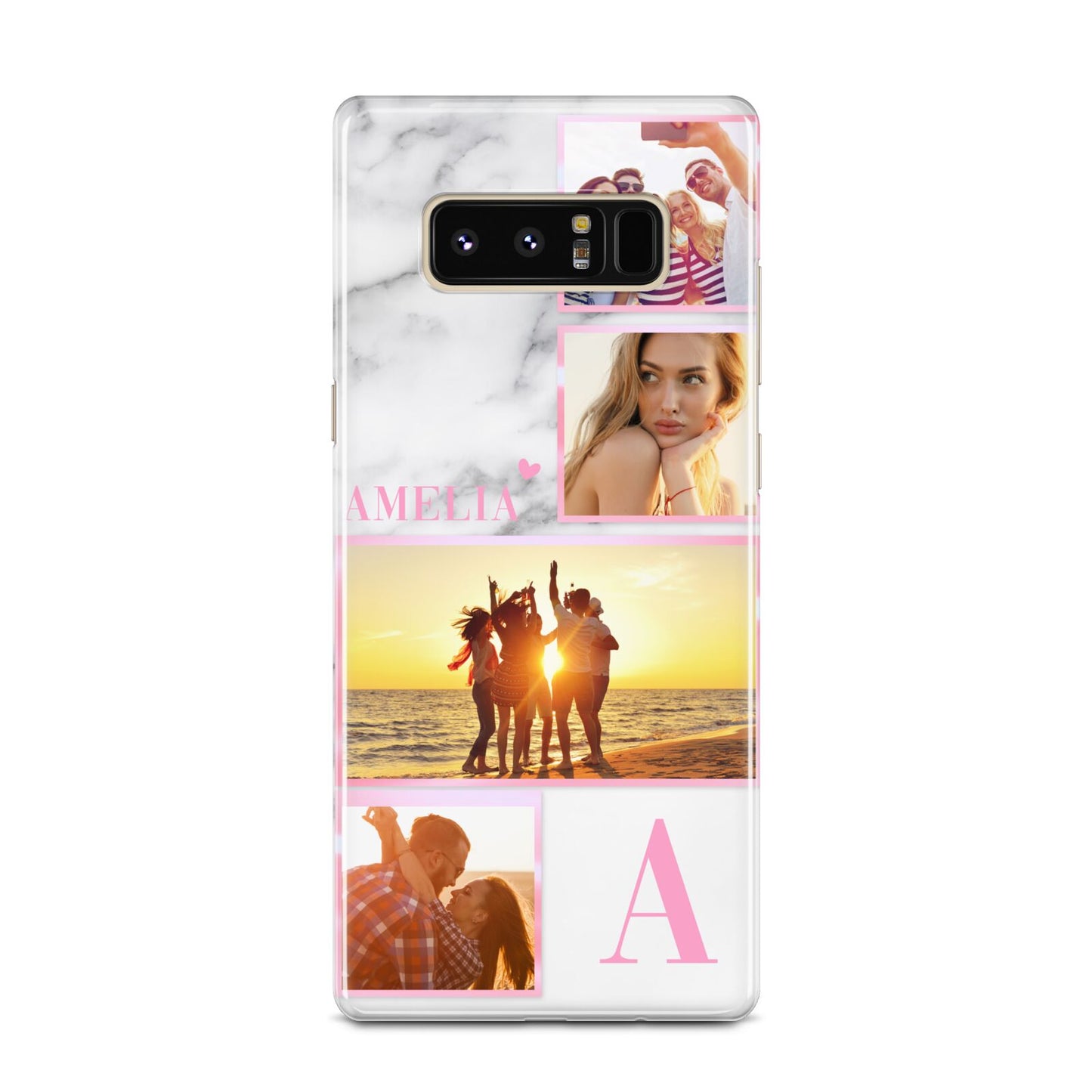 Personalised Marble Photo Collage Samsung Galaxy Note 8 Case