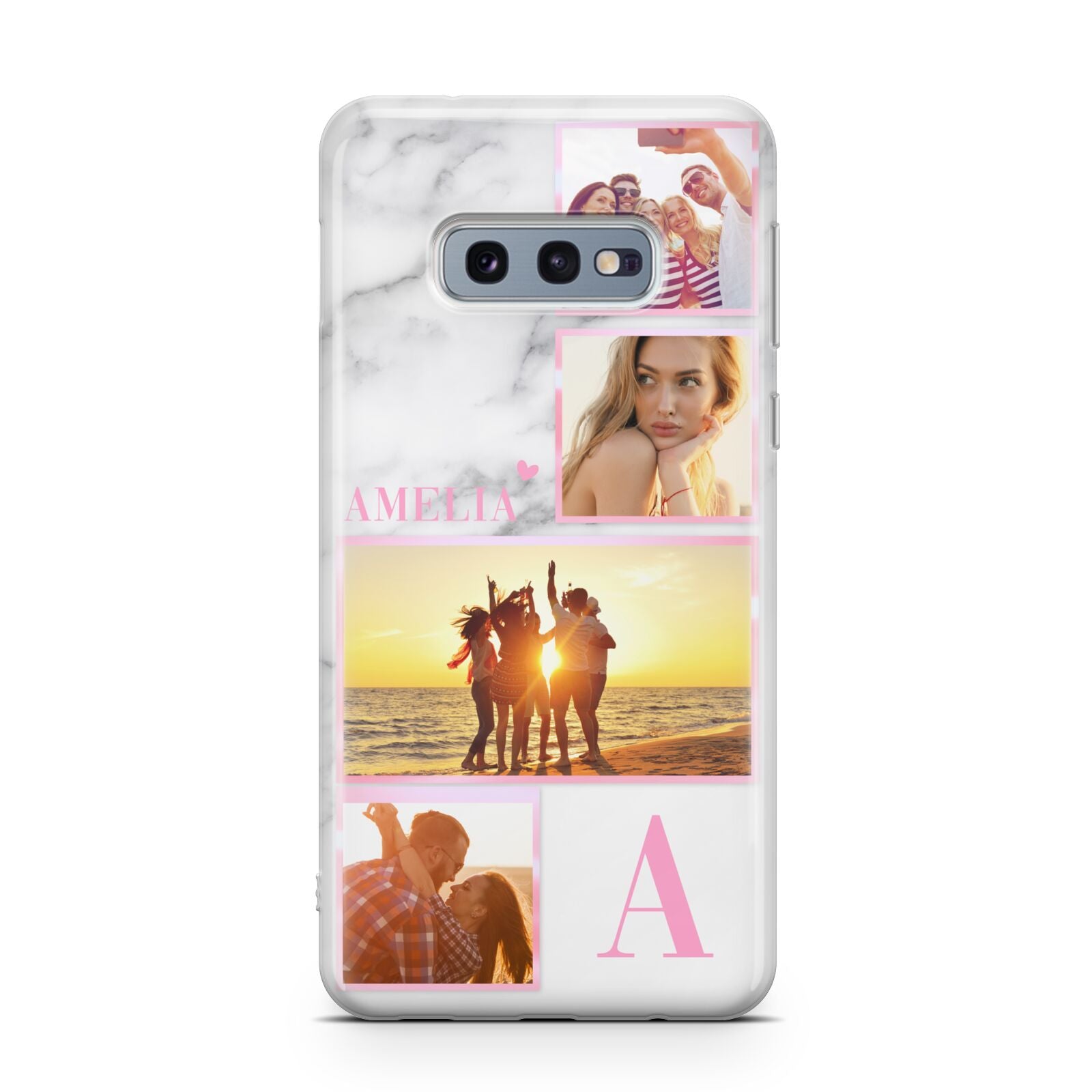 Personalised Marble Photo Collage Samsung Galaxy S10E Case