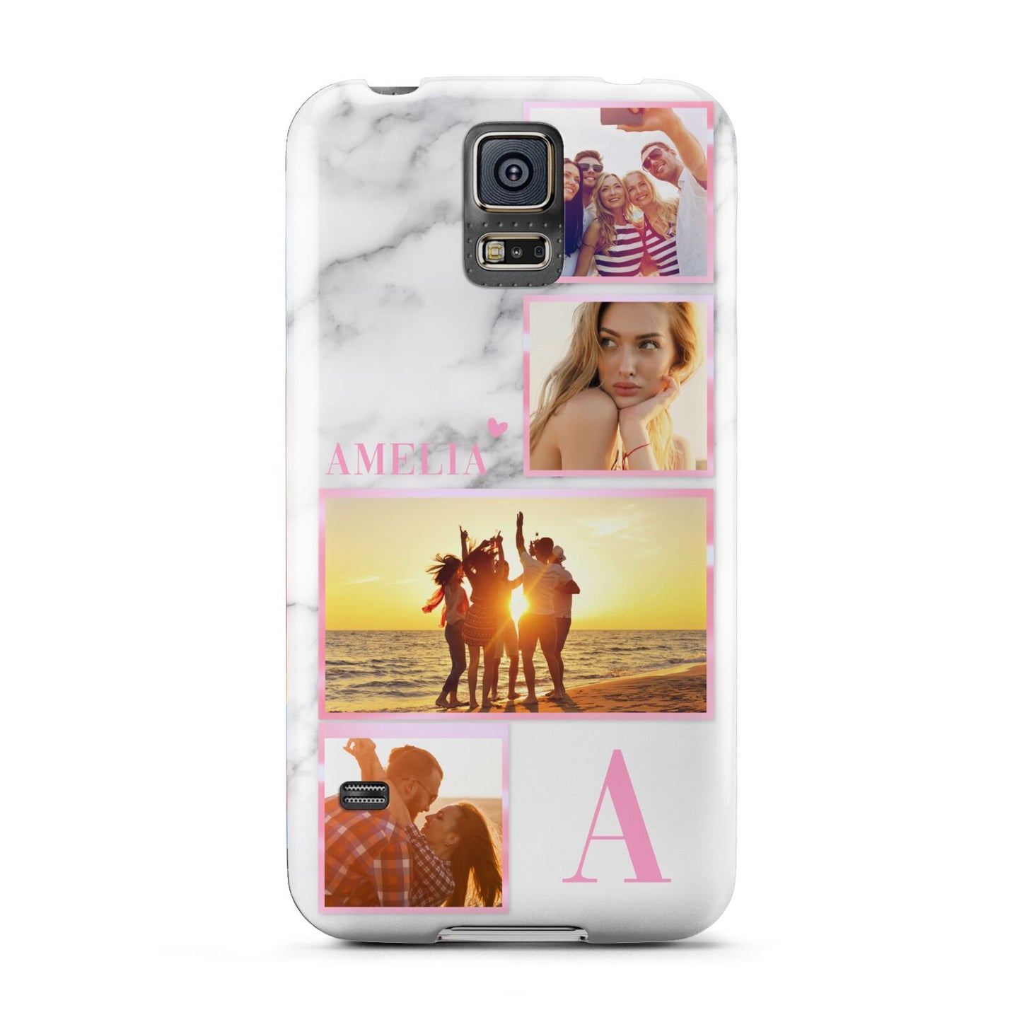 Personalised Marble Photo Collage Samsung Galaxy S5 Case