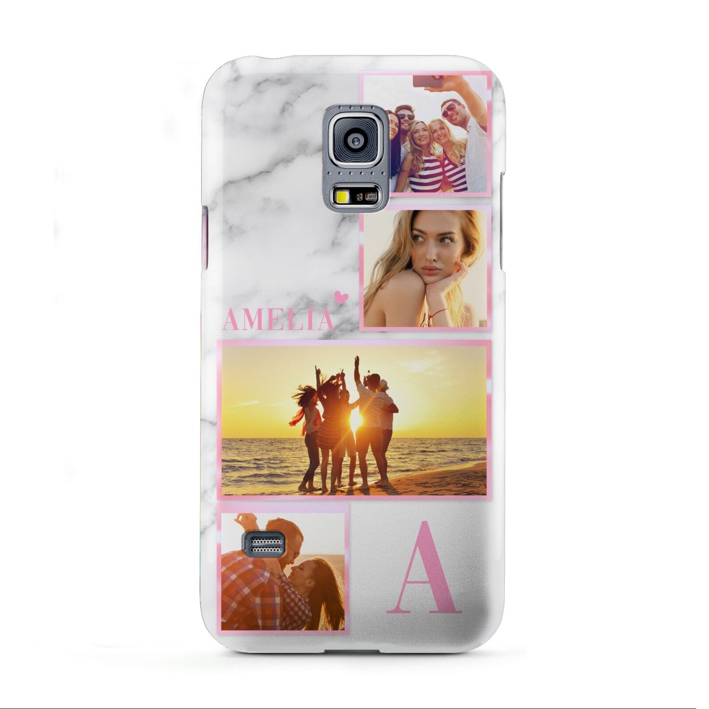 Personalised Marble Photo Collage Samsung Galaxy S5 Mini Case