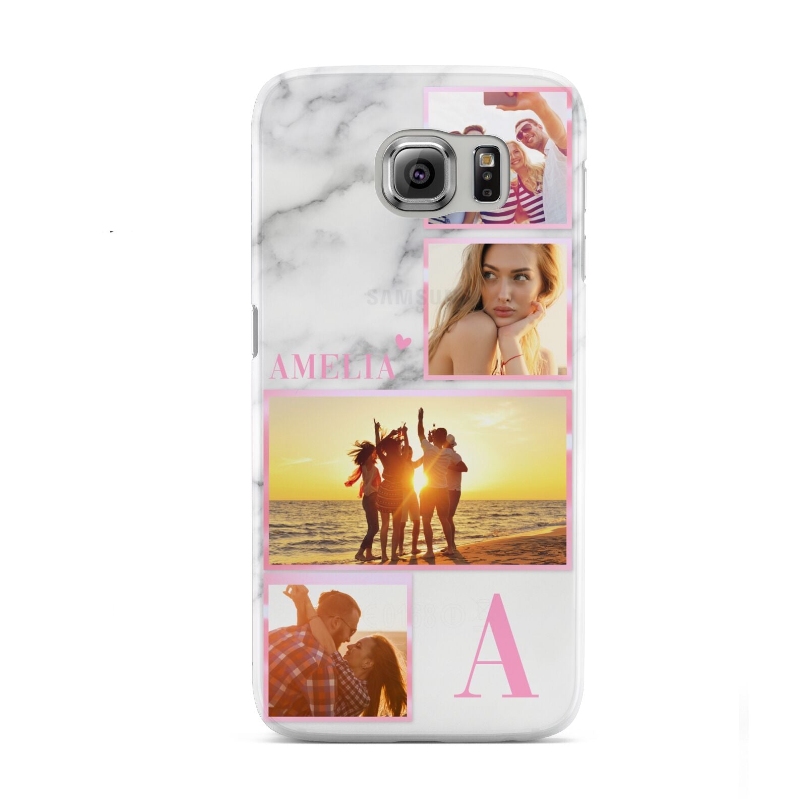 Personalised Marble Photo Collage Samsung Galaxy S6 Case