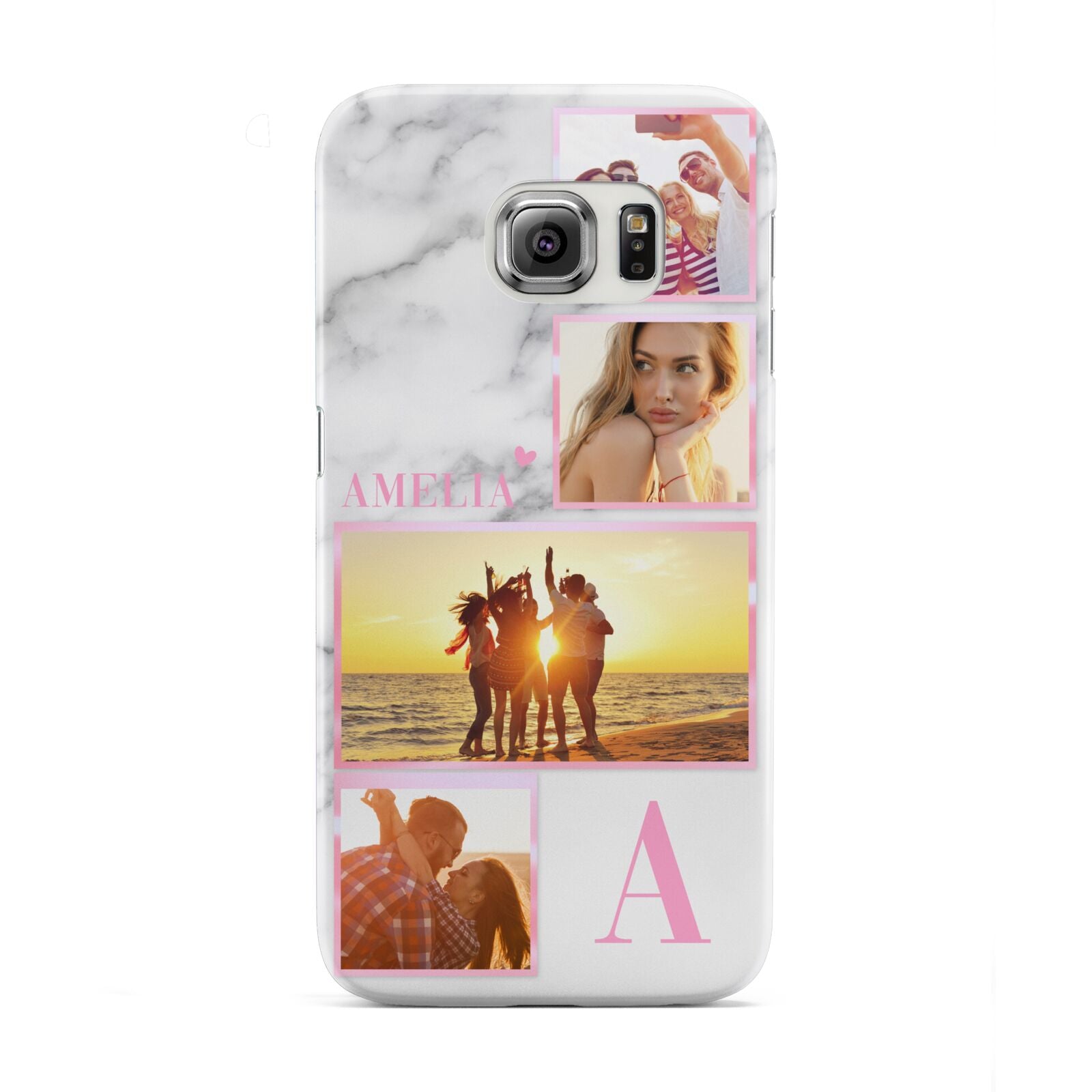 Personalised Marble Photo Collage Samsung Galaxy S6 Edge Case