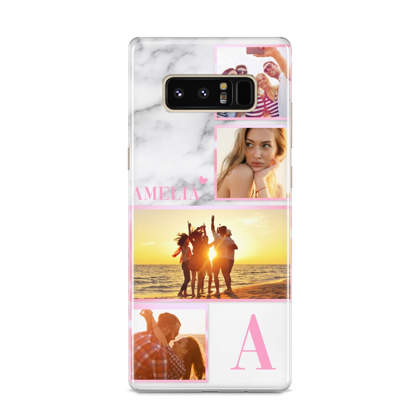Personalised Marble Photo Collage Samsung Galaxy S8 Case