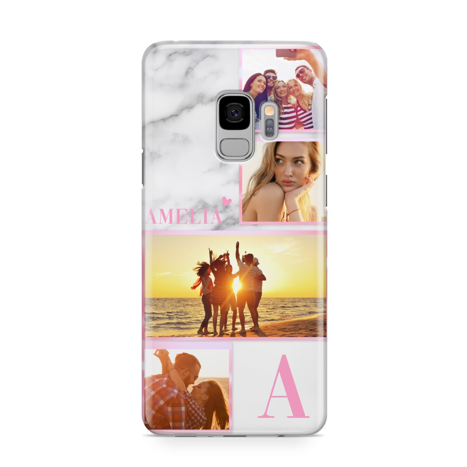Personalised Marble Photo Collage Samsung Galaxy S9 Case