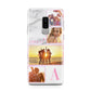 Personalised Marble Photo Collage Samsung Galaxy S9 Plus Case on Silver phone