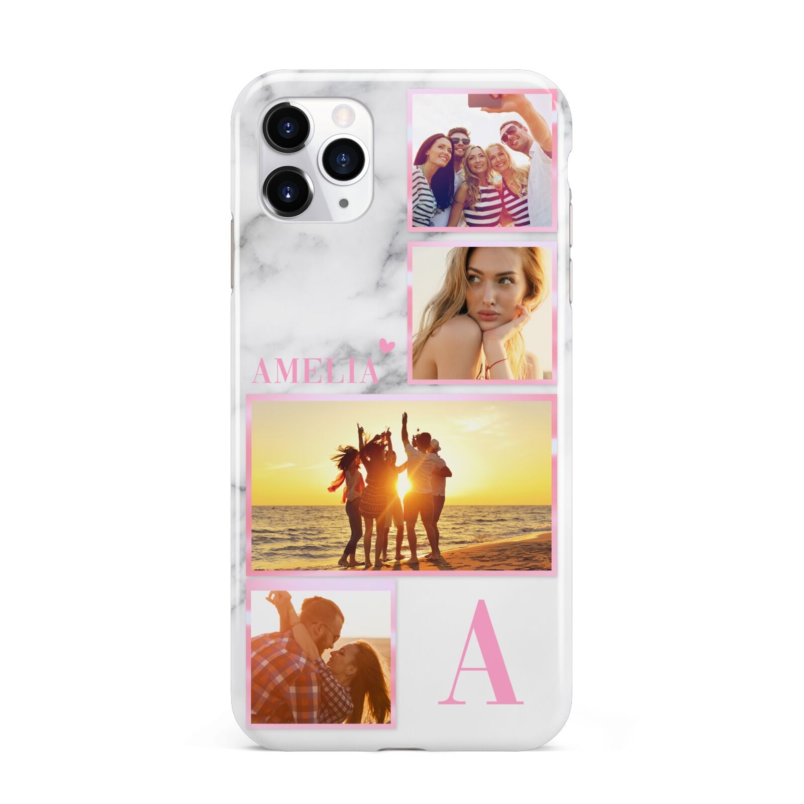 Personalised Marble Photo Collage iPhone 11 Pro Max 3D Tough Case