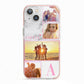 Personalised Marble Photo Collage iPhone 13 TPU Impact Case with Pink Edges