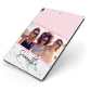 Personalised Marble Photo Name Apple iPad Case on Grey iPad Side View
