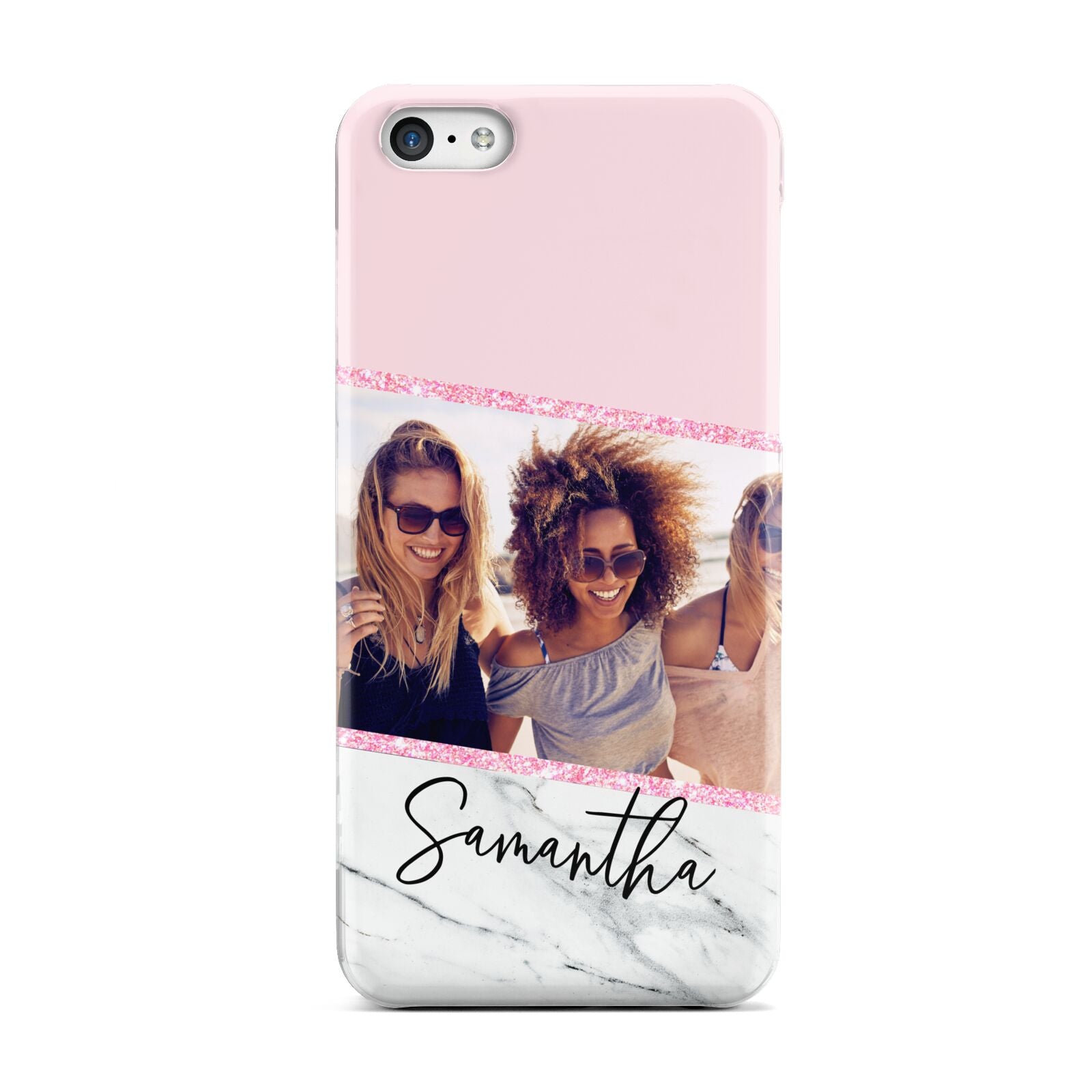 Personalised Marble Photo Name Apple iPhone 5c Case