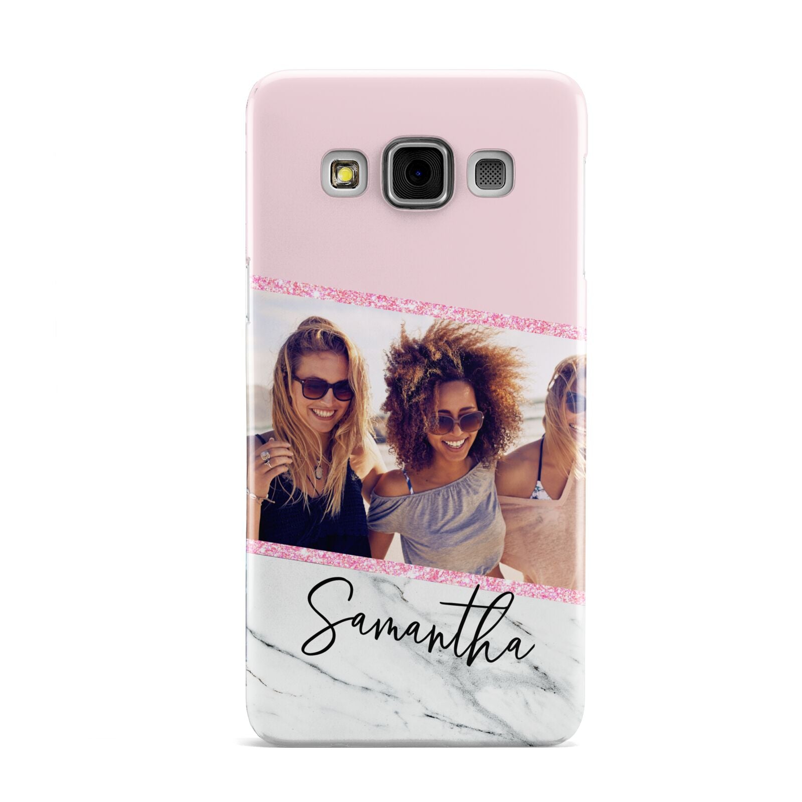 Personalised Marble Photo Name Samsung Galaxy A3 Case