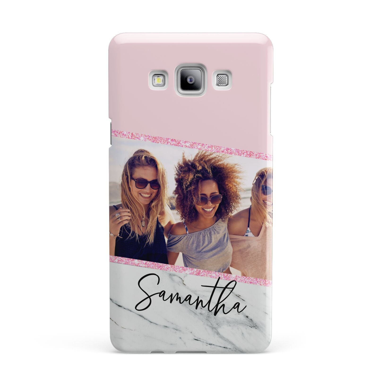 Personalised Marble Photo Name Samsung Galaxy A7 2015 Case