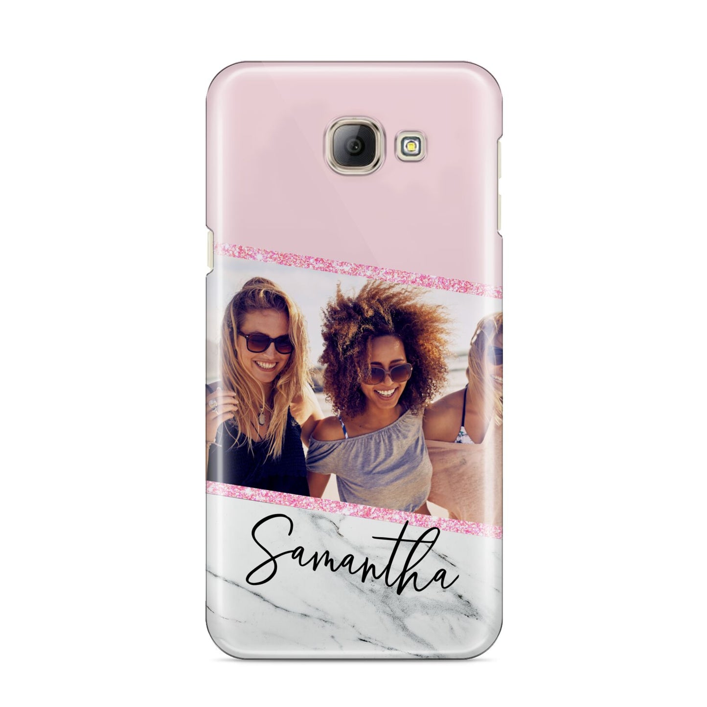 Personalised Marble Photo Name Samsung Galaxy A8 2016 Case