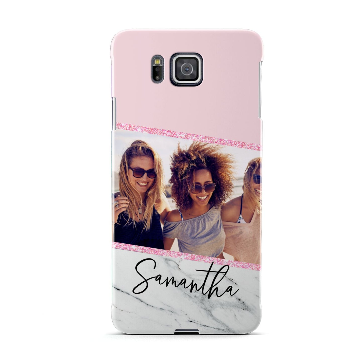 Personalised Marble Photo Name Samsung Galaxy Alpha Case
