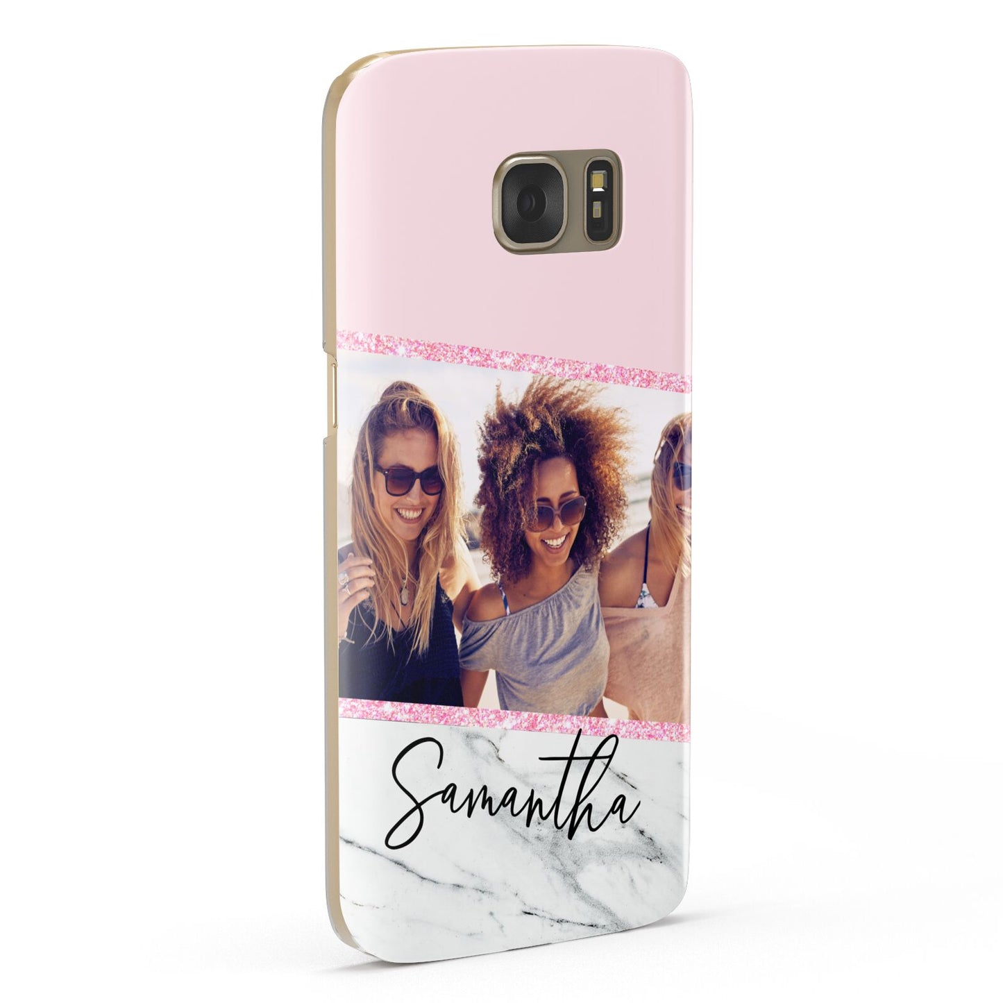 Personalised Marble Photo Name Samsung Galaxy Case Fourty Five Degrees