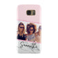 Personalised Marble Photo Name Samsung Galaxy Case