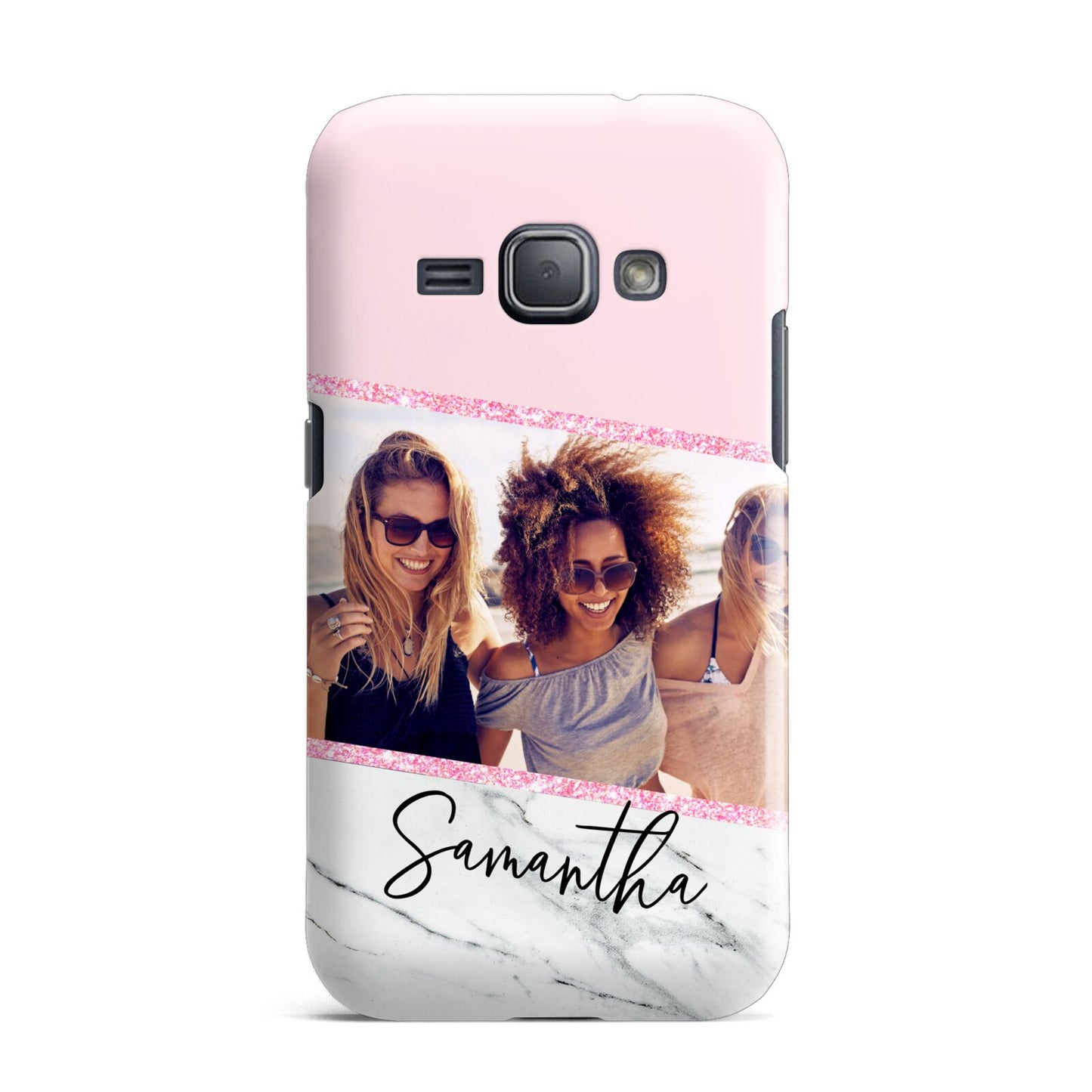 Personalised Marble Photo Name Samsung Galaxy J1 2016 Case