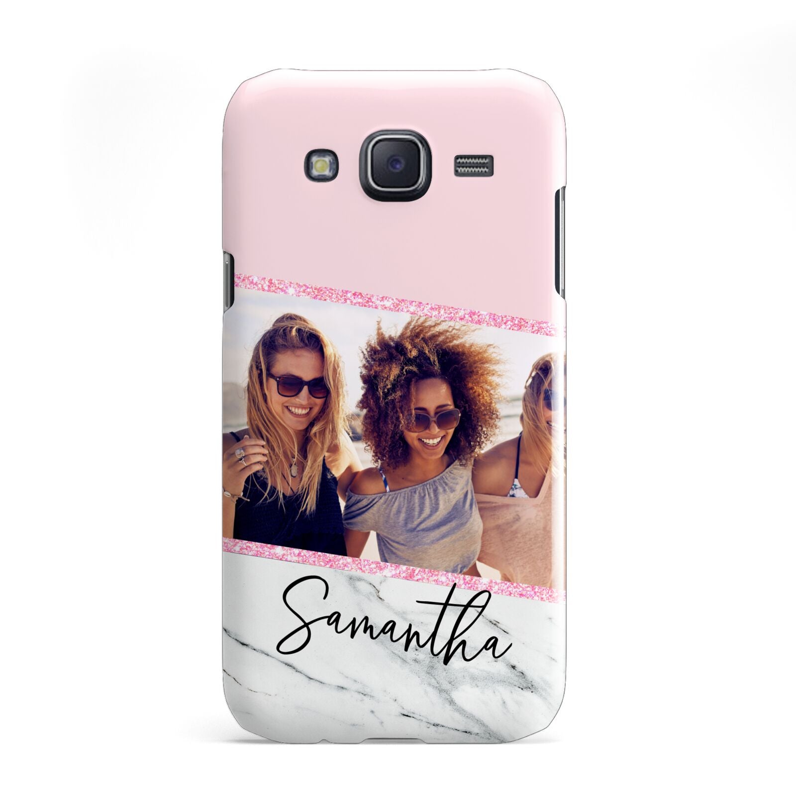 Personalised Marble Photo Name Samsung Galaxy J5 Case