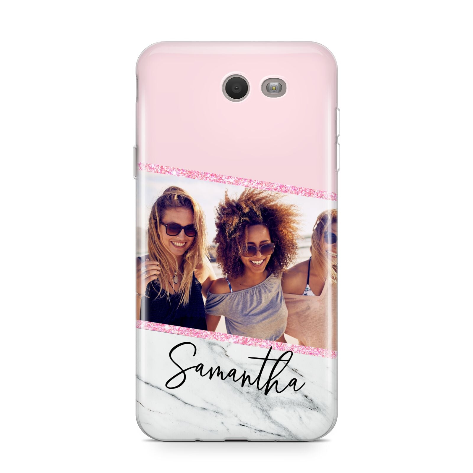 Personalised Marble Photo Name Samsung Galaxy J7 2017 Case