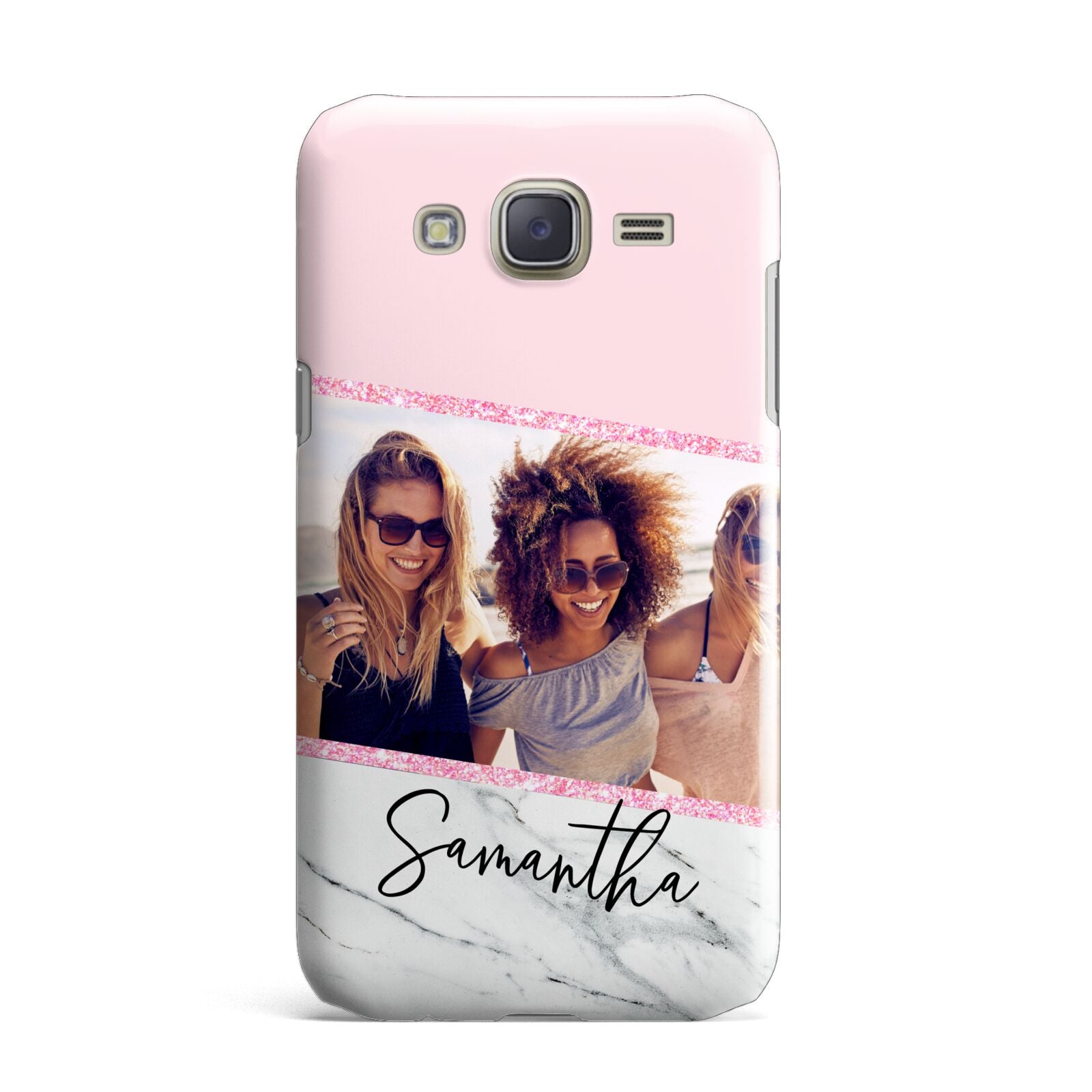 Personalised Marble Photo Name Samsung Galaxy J7 Case