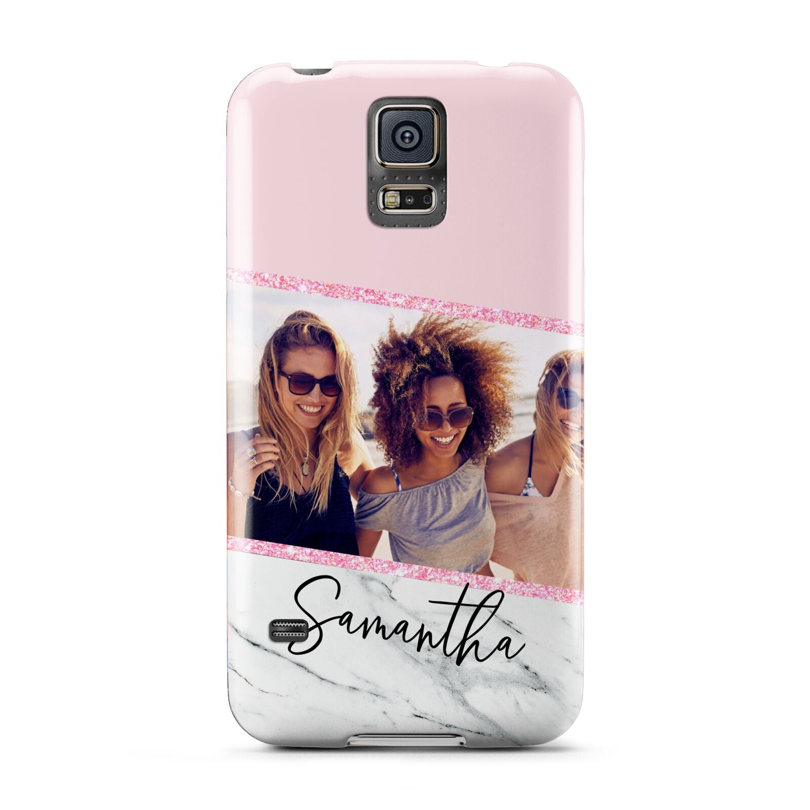 Personalised Marble Photo Name Samsung Galaxy S5 Case