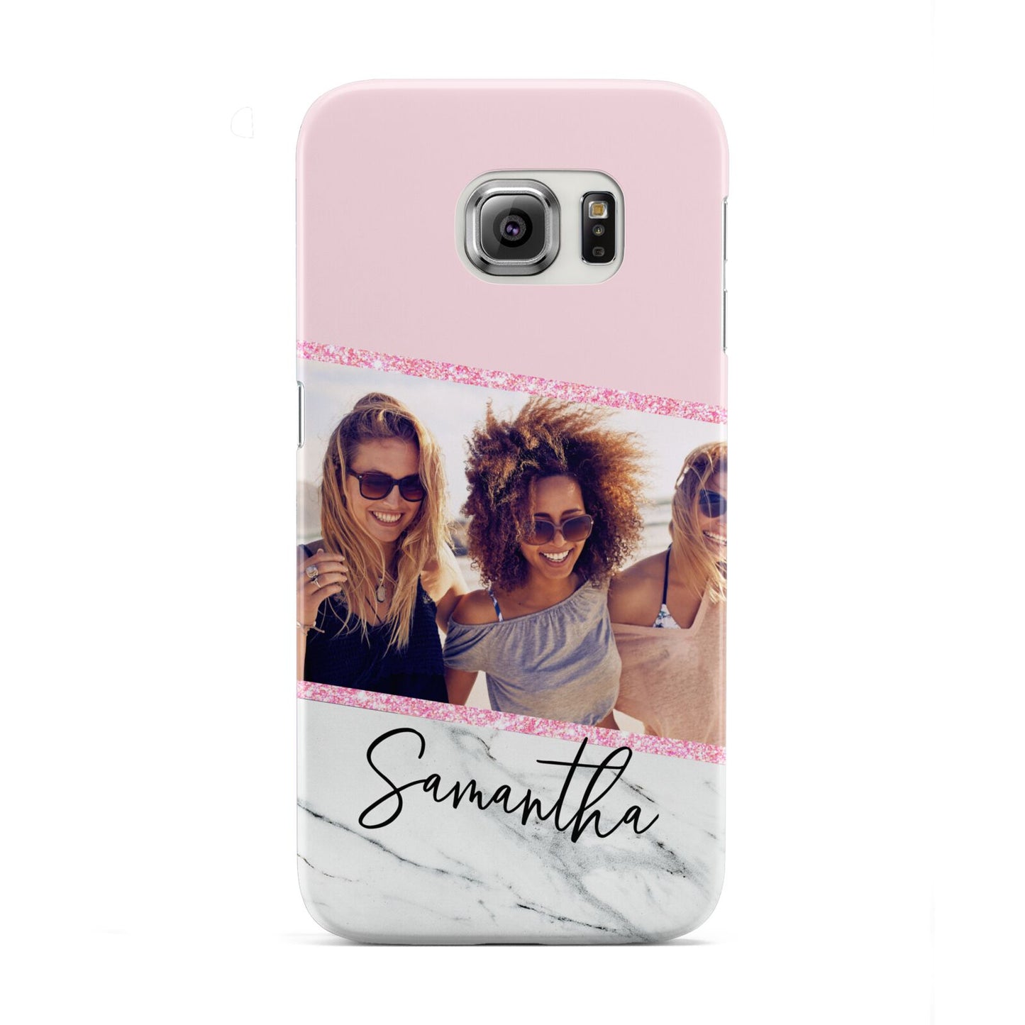 Personalised Marble Photo Name Samsung Galaxy S6 Edge Case