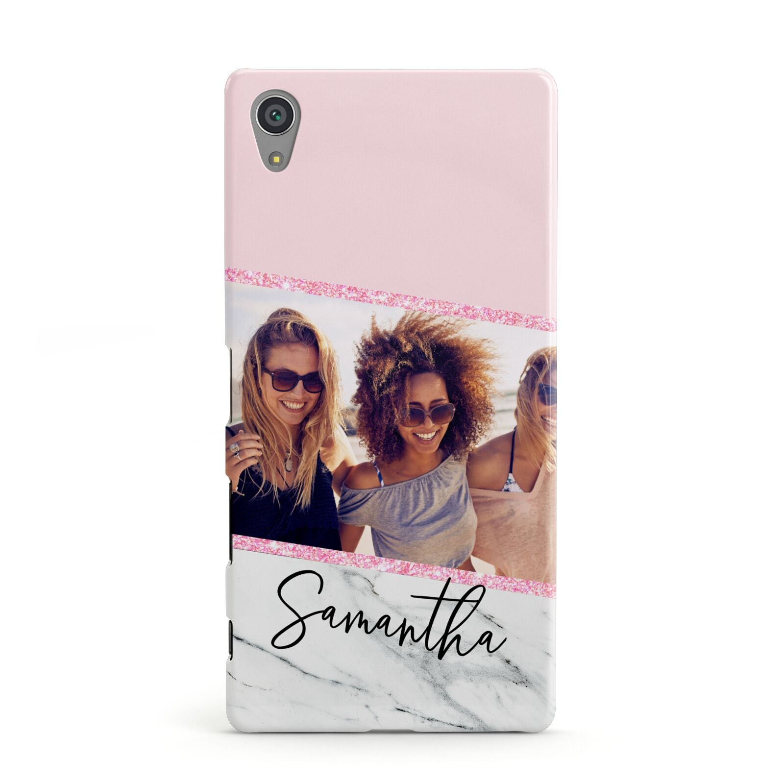 Personalised Marble Photo Name Sony Xperia Case