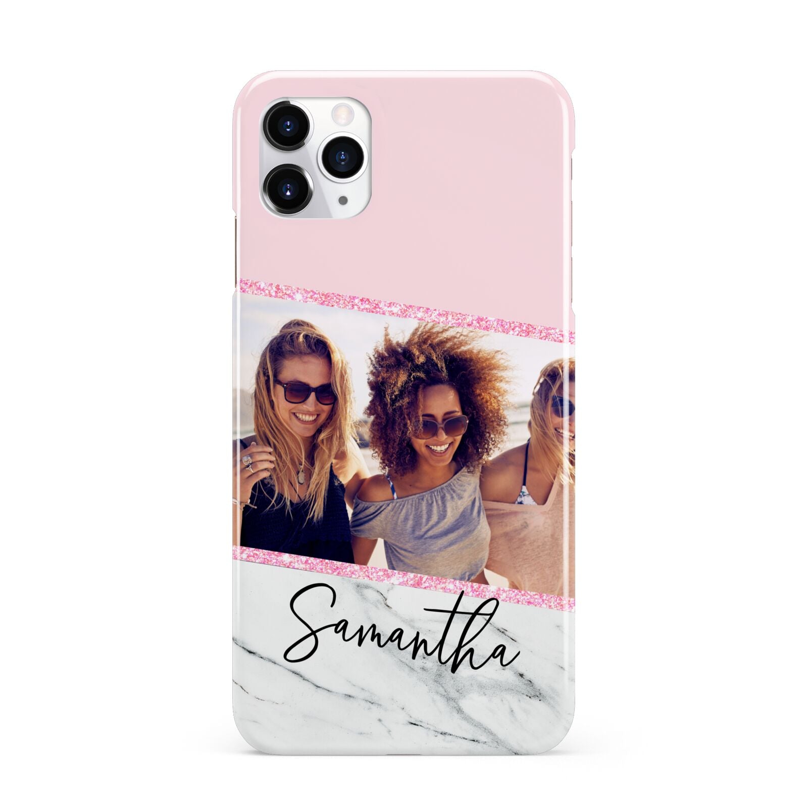 Personalised Marble Photo Name iPhone 11 Pro Max 3D Snap Case