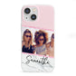 Personalised Marble Photo Name iPhone 13 Mini Clear Bumper Case