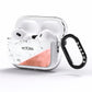 Personalised Marble Rose Gold Name Initials AirPods Pro Clear Case Side Image