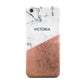Personalised Marble Rose Gold Name Initials Apple iPhone 5c Case
