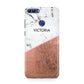 Personalised Marble Rose Gold Name Initials Huawei P Smart Case