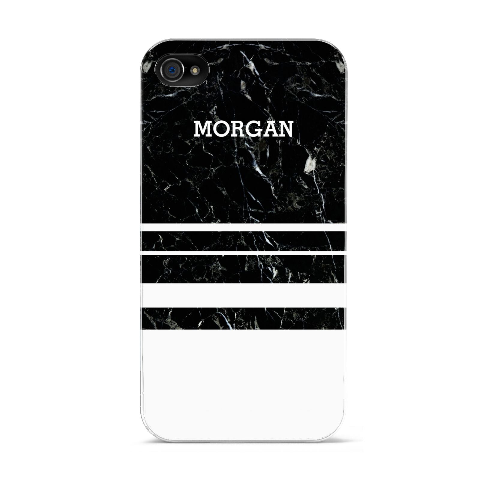 Personalised Marble Stripes Name Initials Apple iPhone 4s Case
