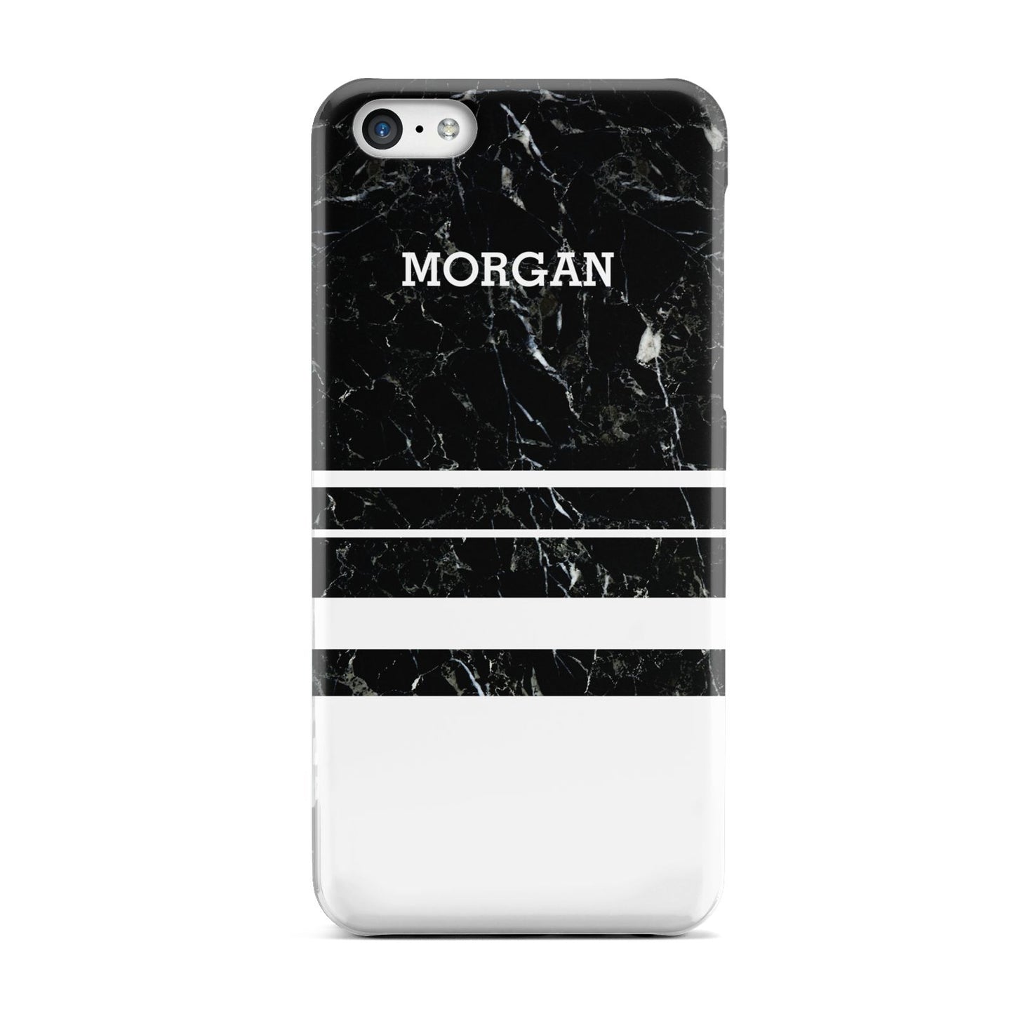 Personalised Marble Stripes Name Initials Apple iPhone 5c Case