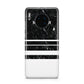 Personalised Marble Stripes Name Initials Huawei Mate 30